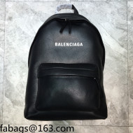 Balenciaga Leather Backpack Black 2021 08
