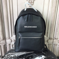 Balenciaga Leather Backpack Black 2021 09