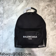 Balenciaga Navy Canvas Small Backpack Black 2021 12