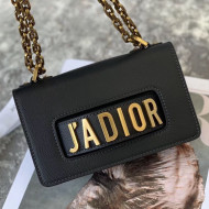 Dior J'Adior Mini Flap Chain Bag in Palm Grained Leather Black 2019