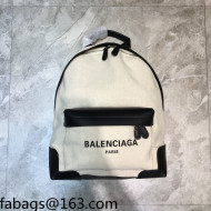 Balenciaga Navy Canvas Small Backpack White 2021 13