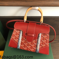Goyard Saigon Structure PM/Mini Top Handle Bag Red 2021
