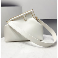 Fendi First Medium Leather Bag White 2022 80018L 