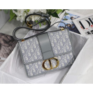 Dior 30 Montaigne CD Flap Bag in Grey Oblique Jacquard Canvas 2021
