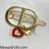 Dior Dioramour Brooch Gold/Red 2021 082415
