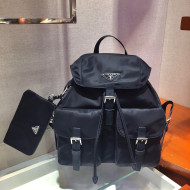 Prada Medium Nylon Backpack 1BZ063 Black 2021
