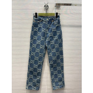 Gucci GG Denim Pants Blue 2022 031277