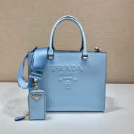 Prada Medium Saffiano Leather Handbag 1BA337 Blue 2022