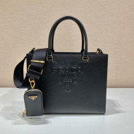 Prada Medium Saffiano Leather Handbag 1BA337 Black 2022