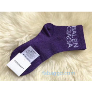 Balenciaga Logo Short Socks Purple 07 2020
