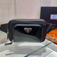 Prada Re-Nylon and Brushed Leather Belt Bag 2VL977 Black 2021