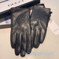 Gucci Double G Lambskin and Cashmere Gloves Black 2020