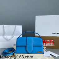 Jacquemus Le Bambino Suede Medium Crossbody Bag Blue 2021
