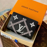 Louis Vuitton Cléa Wallet in Embroidered Quilted Leather M81139 Black 2022
