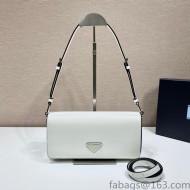 Prada Brushed Leather Prada Femme Bag 1BD323 White 2022