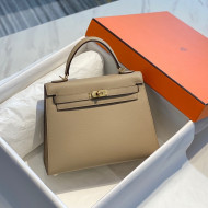 Hermes Kelly 25cm Top Handle Bag in Epsom Leather Beige 2022