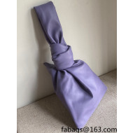 Bottega Veneta Calfskin Mini Twist Knot Clutch Bag Purple 2021