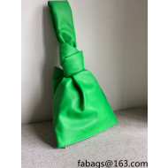 Bottega Veneta Calfskin Mini Twist Knot Clutch Bag Green 2021