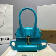Jacquemus Le Chiquito Montagne Leather Small Bag Turquoise Blue 2021