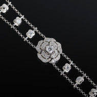 Chanel Crystal Camellia Bracelet CHB220120014 Silver 2022