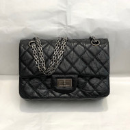 Chanel Mini 2.55 Aged Calfskin Classic Flap Bag AS0874 Black/Silver 2021
