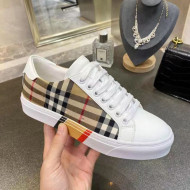 Burberry Check Calfskin Low-top Sneakers White 02 2021 (For Women and Men)