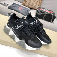 Versace Squalo Knit Sneakers Black 07 2021