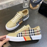 Burberry Check Calfskin Low-top Sneakers Beige 05 2021 (For Women and Men)