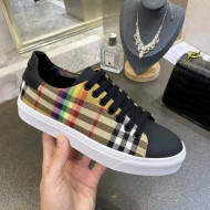 Burberry Check Calfskin Low-top Sneakers Black 06 2021 (For Women and Men)