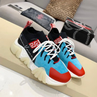 Versace Squalo Knit Sneakers Blue/Red 11 2021