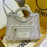 Fendi Runaway Shopper Tote Bag White/Transparent 2019