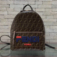 Fendi Large FF Backpack with FENDI Charm Brown/Blue 2020