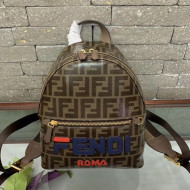 Fendi Small FF Backpack with FENDI Charm Brown/Blue 2020