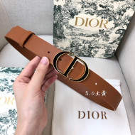Dior Calfskin Belt 3cm with Bi-color CD Buckle Brown 2021