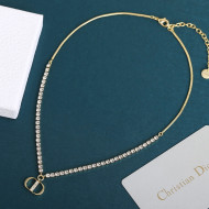 Dior Crystal CD Necklace 2021 25