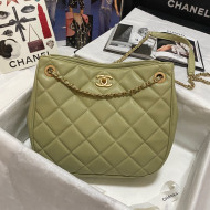Chanel Calfskin Hobo Bag AS2724 Green 2021