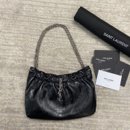 Saint Laurent Wax Chain Small Bag 681632 Black 2022