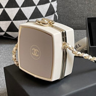 Chanel Patent Goatskin Evening Case Bag AP2398 White 2021