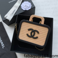 Chanel Beech Wood Mini Vanity Case Bag AS2926 Beige/Black 2022