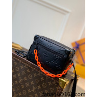 Louis Vuitton Mini Soft Trunk Monogram Leather Box Bag M58906 Black 2022