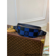 Louis Vuitton Campus Bumbag/Belt Bag in Damier Leather N50022 Navy Blue/Black 2022