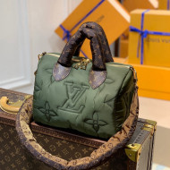 Louis Vuitton Speedy Bandoulière 25 Bag in Monogram Padded Nylon M59009 Khaki Green 2022