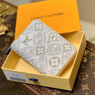 Louis Vuitton Since 1854 Zippy Coin Purse Wallet M81095 Grey/Beige/Blue 2022
