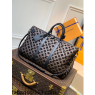 Louis Vuitton Keepall Triangle Bandouliere 50 Travel bag with Tuffetage Embroidery M45046 Black/Monogram Canvas 2022