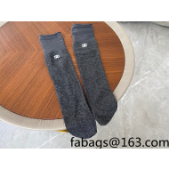 Chanel Socks Dark Grey 2022 040177
