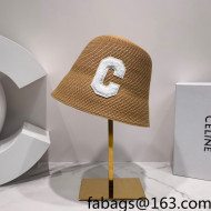 Celine Straw C Buckle Hat Khaki 2022 0401136