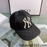 New York x Gucci GG Canvas Baseball hat Black 2022 0401158