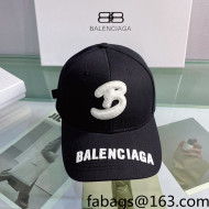 Balenciaga Canvas Baseball Hat Black 2022 0401162