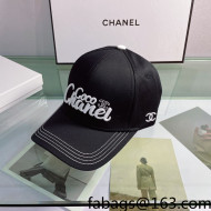 Chanel Coco Canvas Baseball Hat Black 2022 0401167