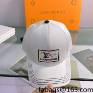 Louis Vuitton Canvas Baseball Hat White 2022 040201